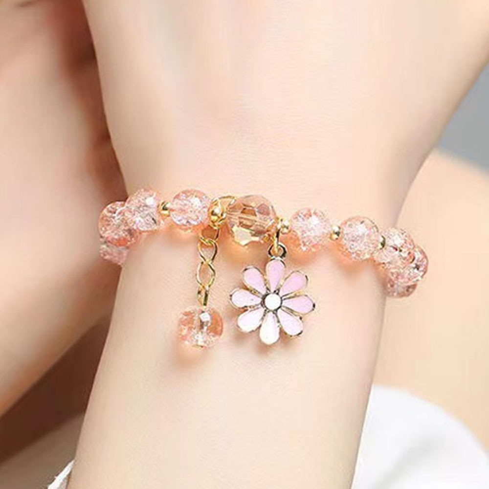New Korean trend fashion women's small daisy crystal bracelet
